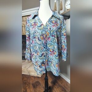 Donkenny Petite Floral Blouse XL
